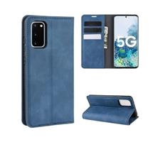 Samsung Galaxy S20 FE Wallet Hoesje Kunstleer Blauw