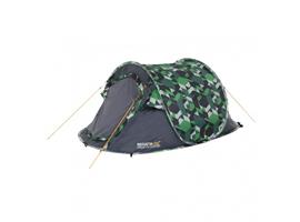 pop-up tent Malawi 2-persoons polyester groen/zwart/grijs