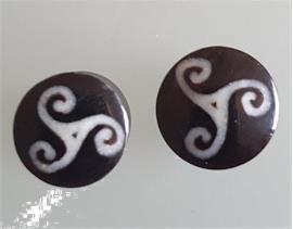 Stretcher Plug Hoorn Ingelegd met Infinity Motief 8 mm.