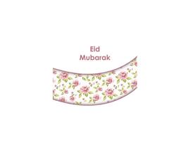 Wenskaart Eid Mubarak - Vintage Roosjes