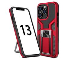 Apple iPhone 13 Pro Kickstand Back Cover Hoesje Rood