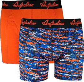Australian Heren Boxers Scorched Orange 2-Pack M Maat 50