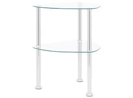 vidaXL Table dappoint 2 niveaux Transparent 38x38x50 cm Ver