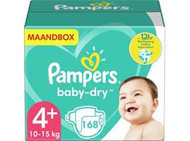 Pampers - Baby Dry - Maat 4+ - Maandbox - 168 luiers