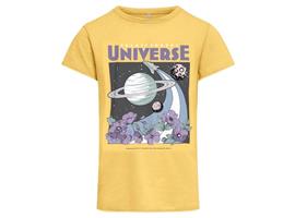 Geel geprint t-shirt Lucy Planet ONLY