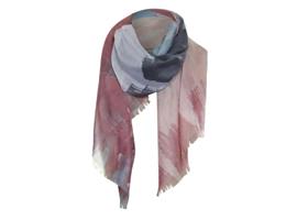 Roze geprinte sjaal 113301 Poools