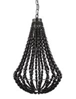Landelijke Hanglamp Danilo 50 cm 1 Lichts Zwart