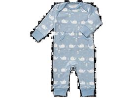 Baby Pyjama Zonder Voet Walvis Blue Fog Fresk