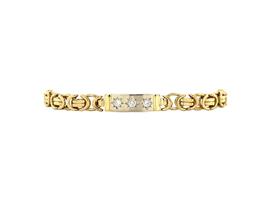 Gouden armband met platte koningsschakel 20.5 cm 14 krt  €24