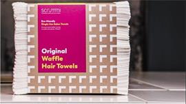 Scrummi De Luxe Waffle White Hair Towels 80x40cm 500 stuks