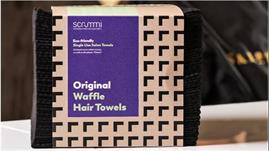 Scrummi De Luxe Waffle Black Hair Towels 80x40cm 50 stuks