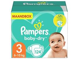 Pampers - Baby Dry - Maat 3 - Maandbox - 124 luiers