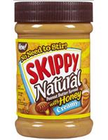 Skippy Natural Creamy Peanut Butter Spread with Honey (425g)
