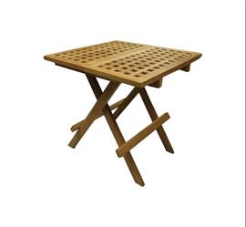 Uitklapbare picknick tafel wafelpatroon - 50x50x50 - Naturel