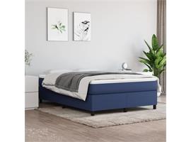vidaXL Sommier à ressorts de lit Bleu 140x190 cm Tissu