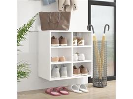 vidaXL Armoire à chaussures Blanc brillant 52,5x30x50 cm