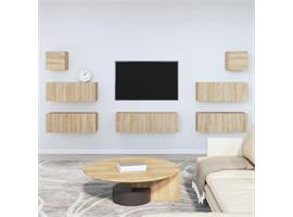 vidaXL 7-delige Tv-meubelset bewerkt hout sonoma eikenkleuri