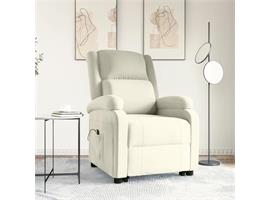 vidaXL Sta-op-stoel fluweel crèmekleurig