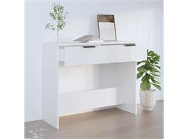 vidaXL Table console Blanc brillant 90x36x75 cm Bois dingén