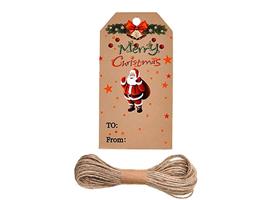 100 stuks stevige bruine labels prijskaartjes kerst  5x3cm b