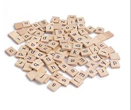 Scrabble letters (zonder normering) kleine letters