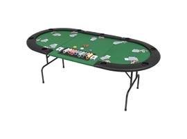 vidaXL Table de poker pliable pour 9 joueurs 3 plis Ovale Ve