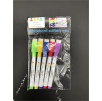 FlexJuf whiteboardstiften met smalle punt (zwart) en wisser