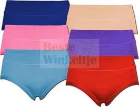 6x Fine Woman Damesslips 9067 Color-pack of zwart wit 3XL 3x