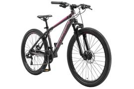 BIKESTAR 26 inch Hardtail Sport MTB, 21V, Zwart/Roze