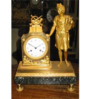 Franse empire vuurvergulde pendule