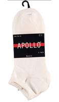 Apollo Kinder Sneakersokken  Wit 5-pack 27-30