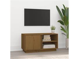 vidaXL Tv-meubel 80x35x40,5 cm massief grenenhout honingbrui