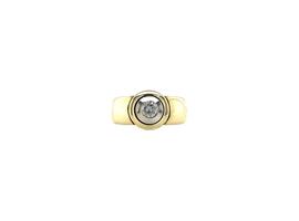 Bicolour gouden ring met diamant 14 krt  €947.5