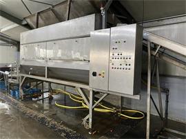RVS trommelwasser borstelmachine wortel aardappel
