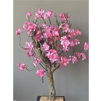 Kersen bloesemboom - 75cm - kunstboom - donker roze - kerselaar -
