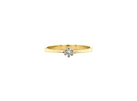 Gouden solitair ring met diamant 18 krt* nieuw  €510