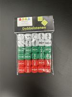 Dobbelstenen rekenen: breuken, 3 kleuren (30 st.)