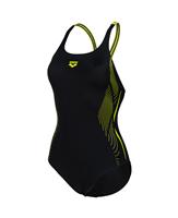 Arena W Swimsuit Swim Pro Back Graphic black-softgreen 38