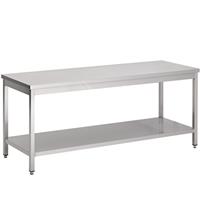 Rvs werktafel met bodemschap 2000x700x900 mm (Demontabel)