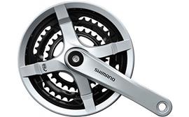 Crankstel Shimano FC-TY501 6/7/8 speed 170mm 48x38x28T met kettingscherm - zilver