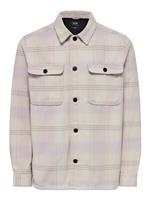 Ash Oversized Check Overshirt Lila Creme Kledingmaat : S