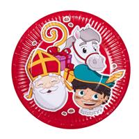 Sinterklaas Borden Papier 18cm 10st