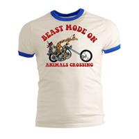 13 ½  Beast Mode Ringer T-Shirt Gebroken wit | Kies de Maat