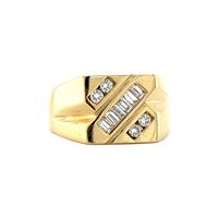 Gouden heren ring met diamant 18 krt  €1697.5