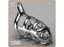 Steel Chastity Cock Cage met de Ring & Hangslot