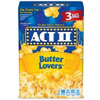 Act II Butter Lovers Popcorn - 3 bags (234g) (Korte datum: 1