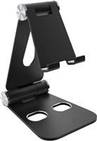 Mobiparts Phone Stand Holder Metal maat M - Zwart