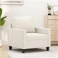 Fauteuil 60 cm kunstleer crèmekleurig