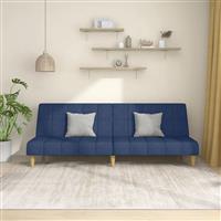 Slaapbank 2-zits stof blauw
