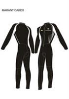 Black thermo marathon schaatspak Zwart/wit